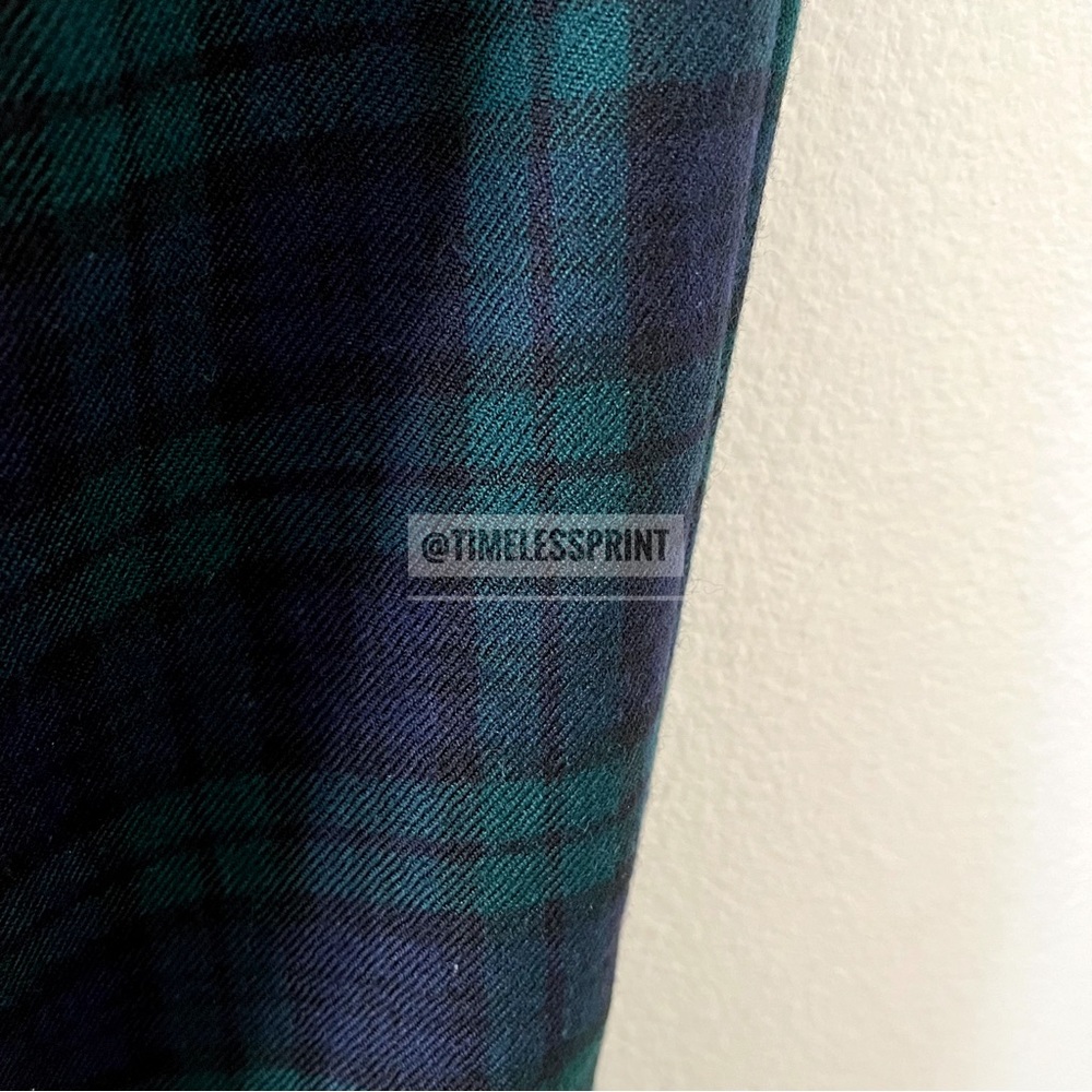 Talbots Green/Blue/Black Plaid Pants - Picture 3 of 4